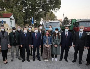 Cumhurbaşkanı Yardımcısı Oktay’dan “Bir Zamanlar Kıbrıs” dizisinin setine ziyaret