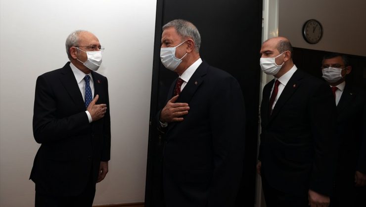 Hulusi Akar ve Süleyman Soylu, Kemal Kılıçdaroğlu ile Meral Akşener’i ziyaret etti