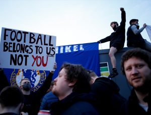 Londra’da ”Avrupa Süper Ligi” protestosu
