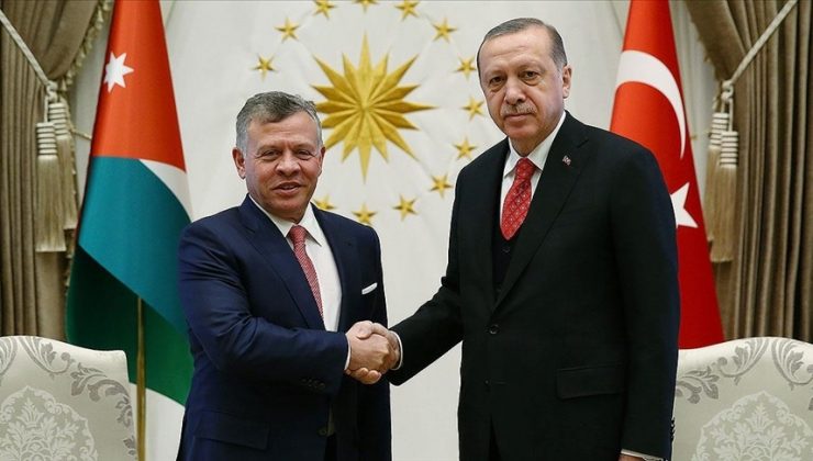 Cumhurbaşkanı Erdoğan ile Ürdün Kralı 2. Abdullah İsrail’in saldırılarını görüştü