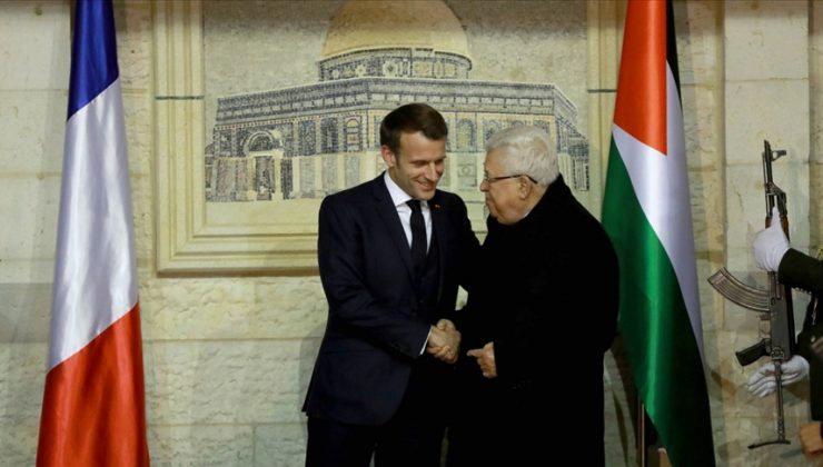 Macron, Filistin Devlet Başkanı Abbas ile görüştü