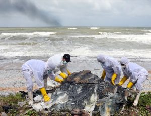 Çevre felaketi endişesi: Sri Lanka’da konteyner gemisi battı