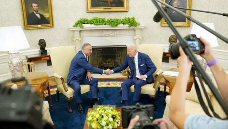 ABD Başkanı Biden, Irak Başbakanı Kazımi ile Beyaz Saray’da bir araya geldi