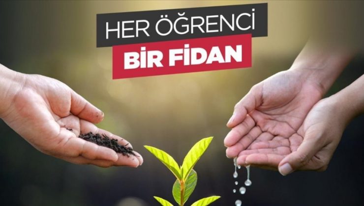 YTB’den burs verdiği öğrenciler adına  fidan bağışı