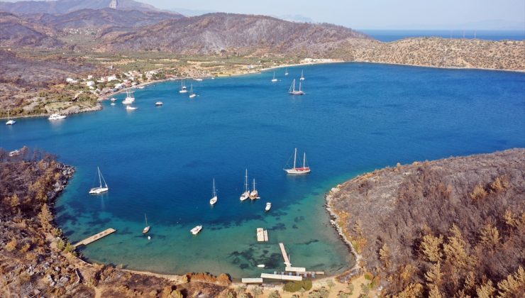 Bodrum ve Milas`taki koylara yatlar ve tekneler gelmeye başladı