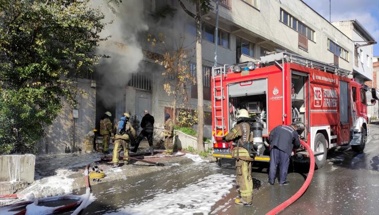 Gaziosmanpaşa’da kolonya imalathanesinde yangın çıktı