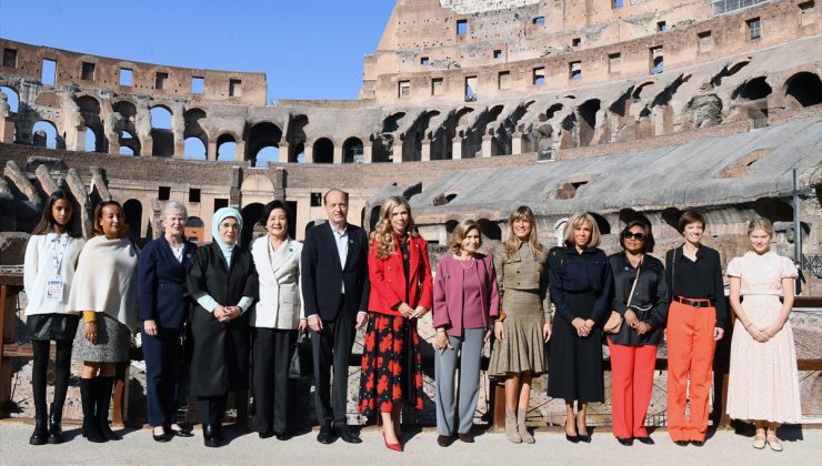 Emine Erdoğan Roma’da lider eşleriyle bir araya geldi