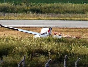 75 yaşındaki pilot çalılıklara çarptı
