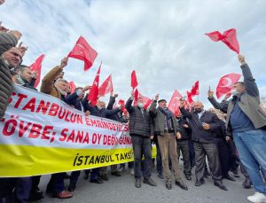 İstanbul’da taksiciler İBB’yi protesto ediyor