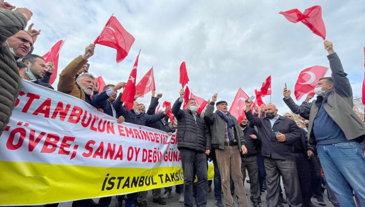 İstanbul’da taksiciler İBB’yi protesto ediyor