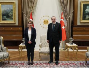 Erdoğan, EBRD Başkanı Odile Renaud-Basso’yu kabul etti