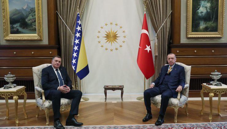 Cumhurbaşkanı Erdoğan, Dodik ve Cederfelt’i kabul etti