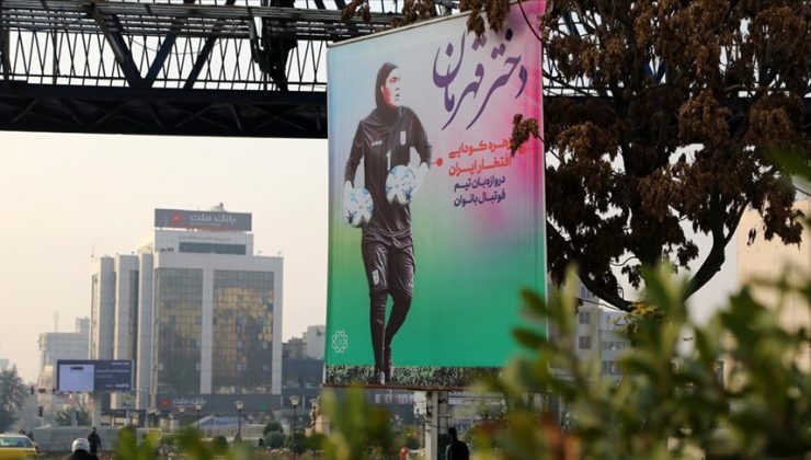 İran’da cinsiyeti tartışılan kalecinin posterleri meydanlara asıldı