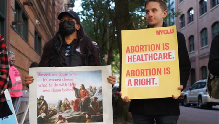 Teksas kürtaj yasası New York’da protesto edildi