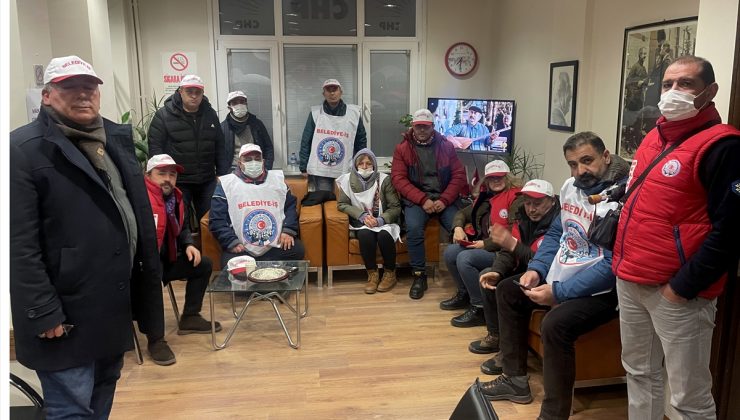 Grevdeki işçilerin, CHP Bakırköy İlçe Başkanlığındaki bekleme eylemi sona erdi