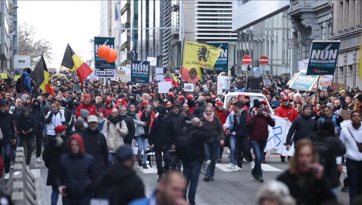 Belçika’da salgın tedbirleri protesto edildi