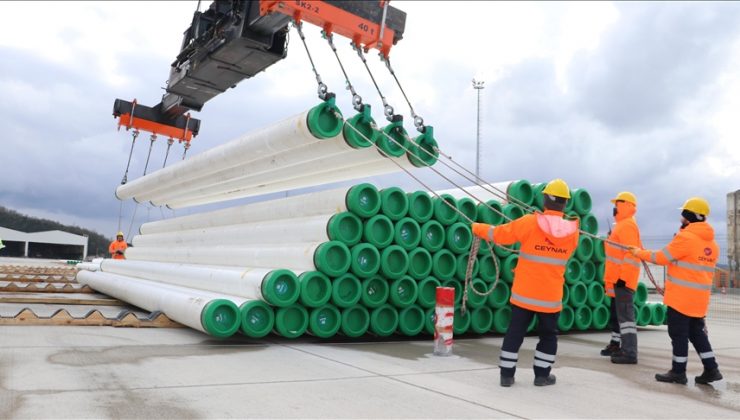 En büyük doğal gaz keşfini taşıyacak borular Filyos Limanı’na geldi