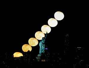 New York’da ayın evreleri görüntülendi