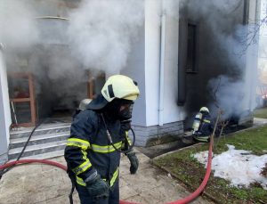 Düzce’de kazan dairesinde yangın