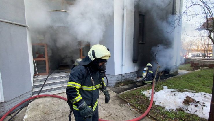 Düzce’de kazan dairesinde yangın