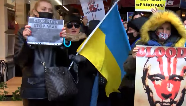 İstanbul’da yaşayan Ukraynalıların protestosu sürüyor