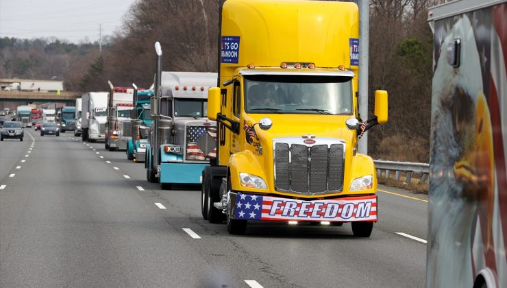 Washington DC trafiğinde kamyoncu krizi