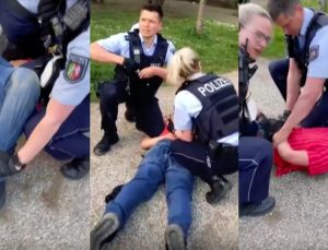 Almanya’da polislerin Türk çocuğa sert müdahalesi tepki çekti