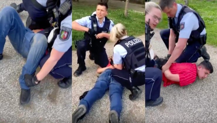 Almanya’da polislerin Türk çocuğa sert müdahalesi tepki çekti