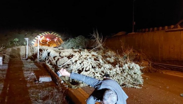 Bolu Dağı Tüneli’nin girişinde heyelan