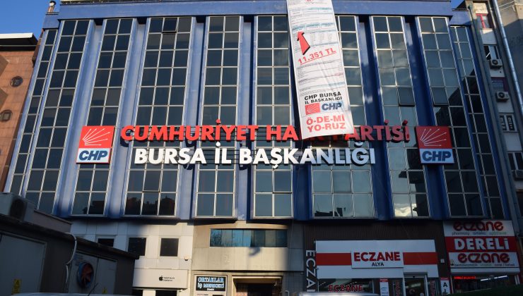 CHP Bursa İl Başkanlığı’nın elektriği kesildi