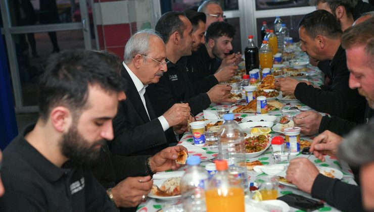 Kılıçdaroğlu oto sanayi çalışanlarıyla iftar yaptı