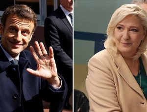 Fransa’da kıl payı Macron önde