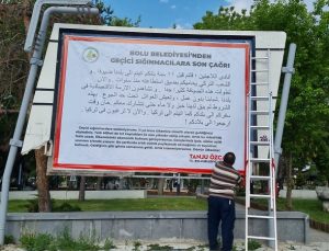 Bolu Belediyesi’nin sığınmacılarla ilgili afişine soruşturma