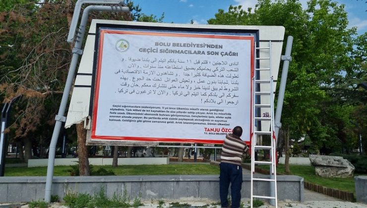 Bolu Belediyesi’nin sığınmacılarla ilgili afişine soruşturma