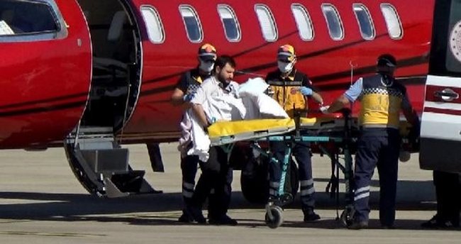 Fransa’daki hasta, ambulans uçakla Türkiye’ye getirildi