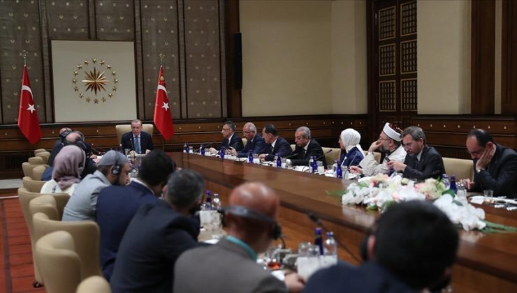 Cumhurbaşkanı Erdoğan, ABD ve Kanadalı Müslüman kanaat önderlerini kabul etti