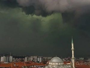 Ankara’da gizemli yeşil bulutlar