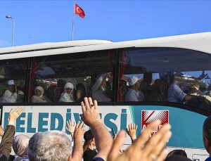 Hacı adayları için Harem Otogarı’nda uğurlama merasimi düzenlendi