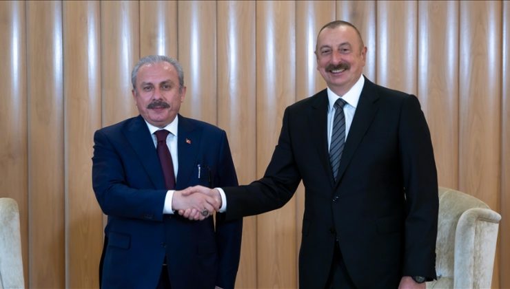 TBMM Başkanı Şentop, İlham Aliyev ile bir araya geldi