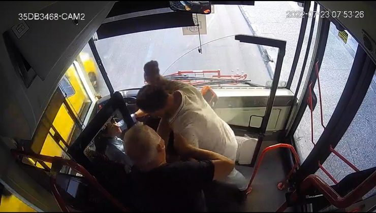 İzmir’de kadın otobüs şoförüne saldırı