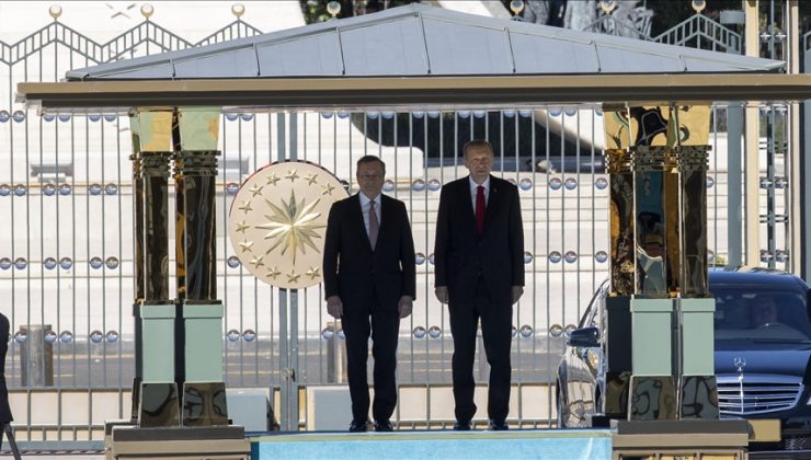 Cumhurbaşkanı Erdoğan, İtalya Başbakanı Draghi’yi resmi törenle karşıladı