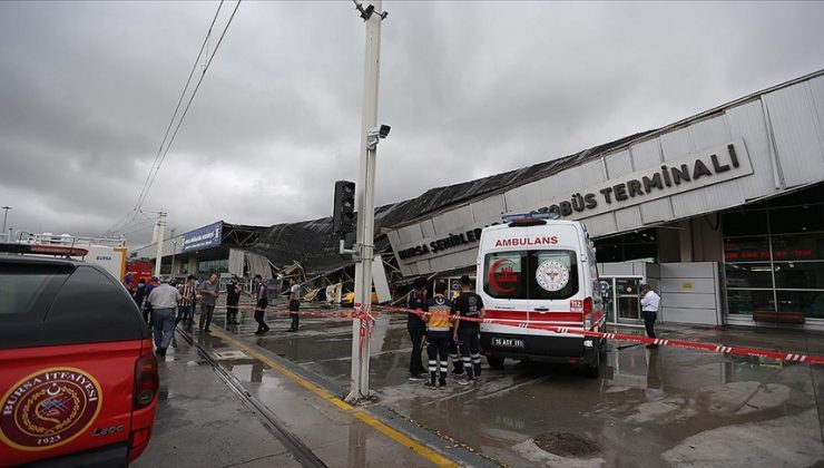 Bursa Otobüs Terminali’nin çatısı çöktü