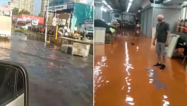 İstanbul’da yağış nedeniyle bazı yerleri su bastı