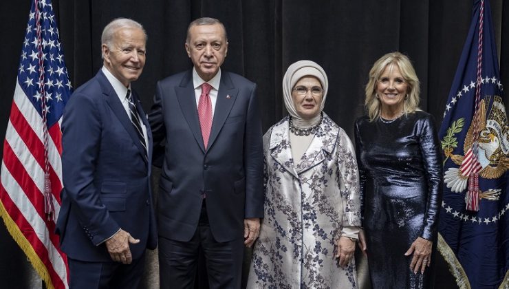 Erdoğan çifti Biden çifti ile buluştu
