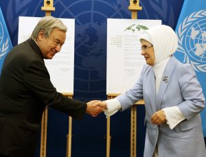 Emine Erdoğan ve Guterres, “Sıfır Atık Projesi” için iyi niyet beyanı imzaladı