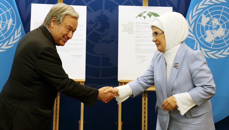 Emine Erdoğan ve Guterres, “Sıfır Atık Projesi” için iyi niyet beyanı imzaladı