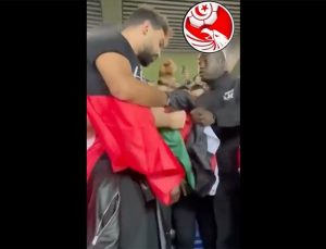 Tunus-Brezilya dostluk maçında Filistin bayrağına müdahale