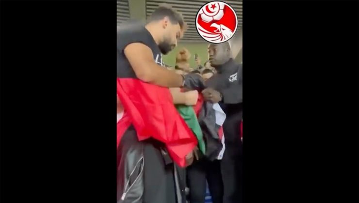 Tunus-Brezilya dostluk maçında Filistin bayrağına müdahale