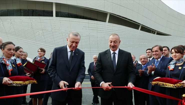 Cumhurbaşkanı Erdoğan ve Aliyev, Zengilan Havalimanı’nın açılışını yaptı