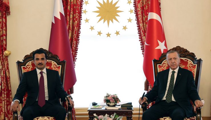 Cumhurbaşkanı Erdoğan, Katar Emiri Al Sani ile bir araya geldi